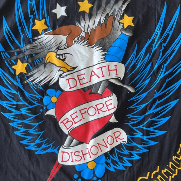 Band shirt Death Before Dishonor punk 3XL t-shirt  cotton black short sleeve - Picture 3 of 8